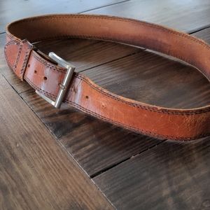 Brown leather belt